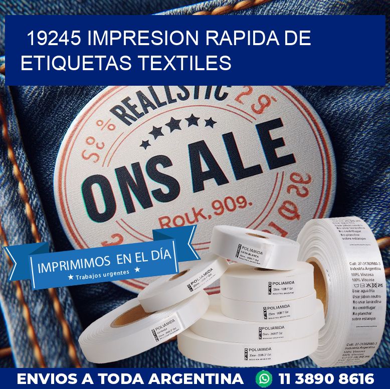 19245 IMPRESION RAPIDA DE ETIQUETAS TEXTILES