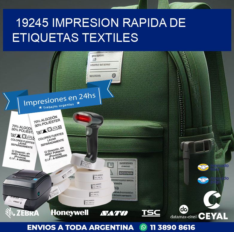 19245 IMPRESION RAPIDA DE ETIQUETAS TEXTILES
