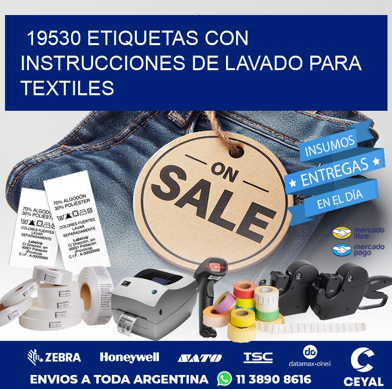 19530 ETIQUETAS CON INSTRUCCIONES DE LAVADO PARA TEXTILES