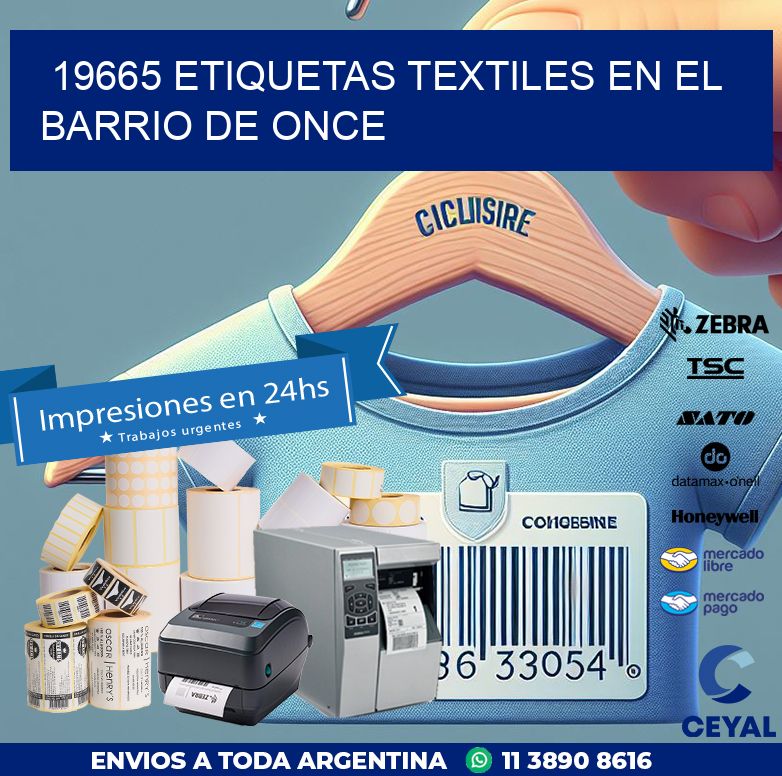19665 ETIQUETAS TEXTILES EN EL BARRIO DE ONCE