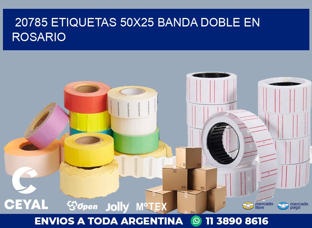 20785 ETIQUETAS 50X25 BANDA DOBLE EN ROSARIO
