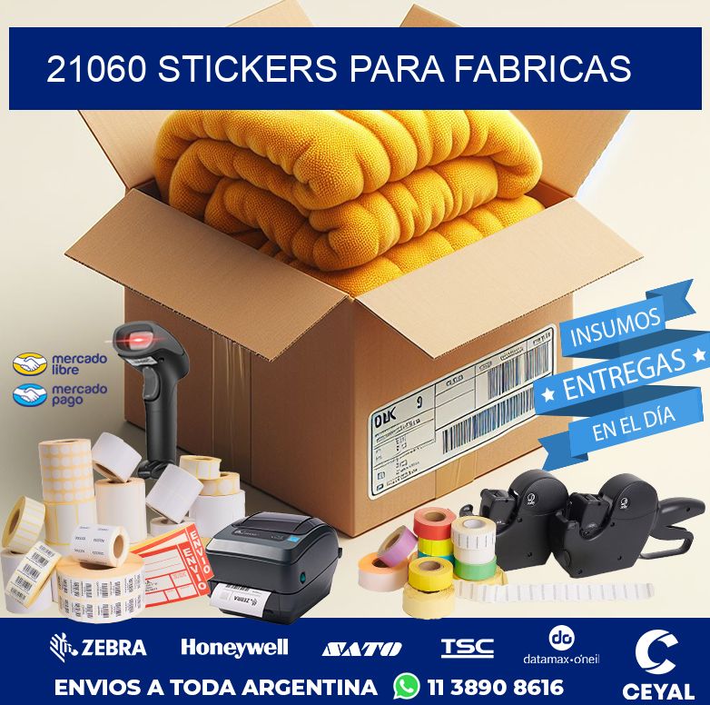 21060 STICKERS PARA FABRICAS