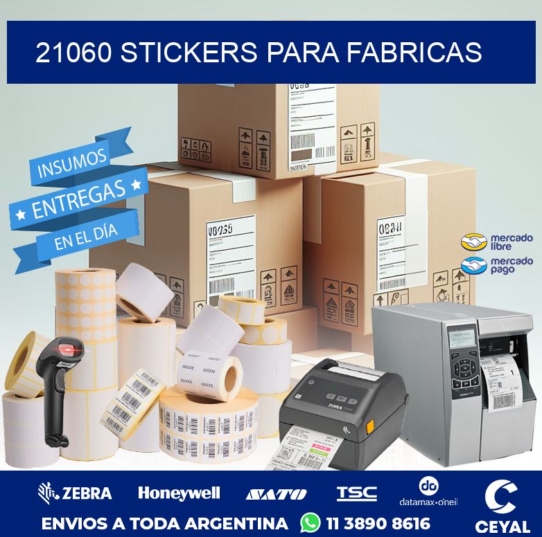 21060 STICKERS PARA FABRICAS