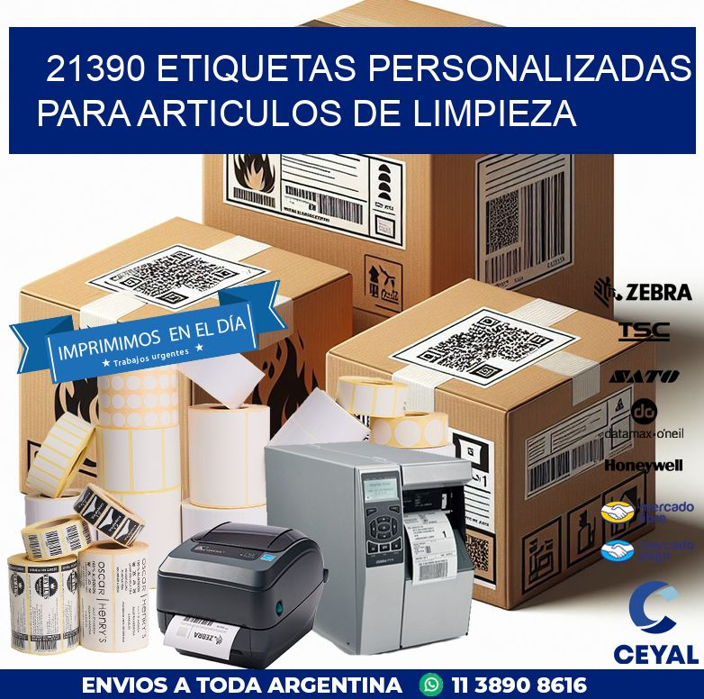 21390 ETIQUETAS PERSONALIZADAS PARA ARTICULOS DE LIMPIEZA