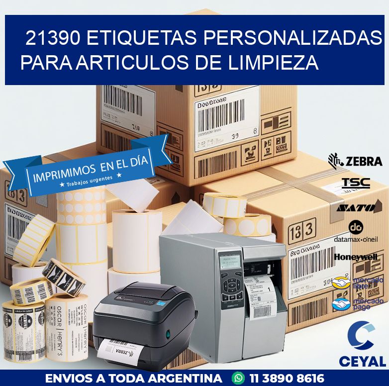 21390 ETIQUETAS PERSONALIZADAS PARA ARTICULOS DE LIMPIEZA