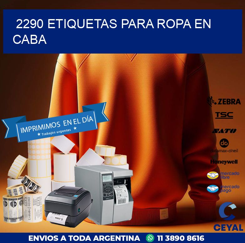 2290 ETIQUETAS PARA ROPA EN CABA