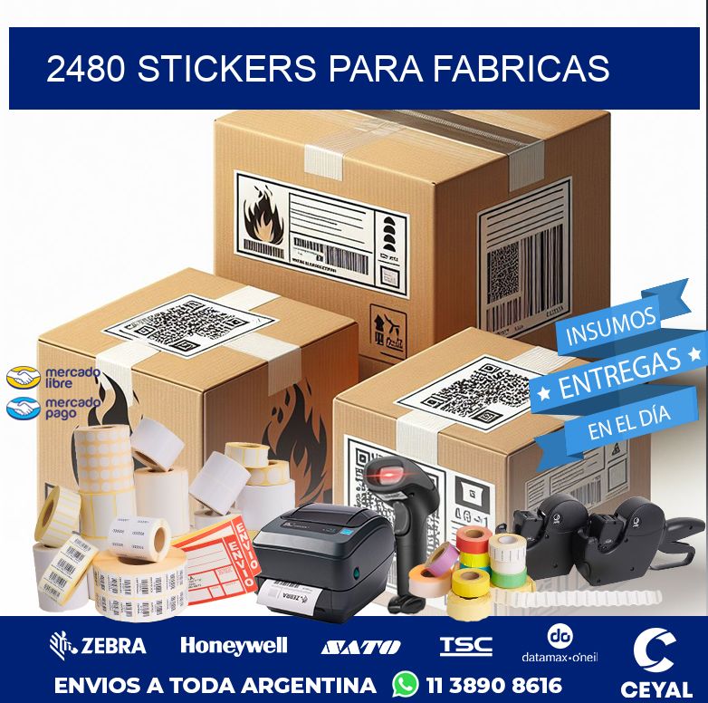 2480 STICKERS PARA FABRICAS