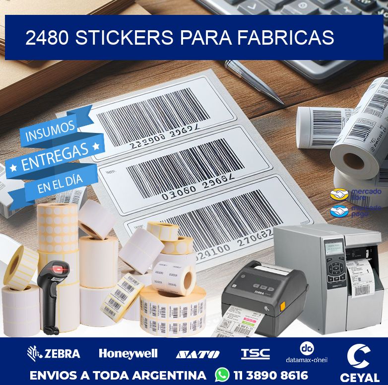 2480 STICKERS PARA FABRICAS