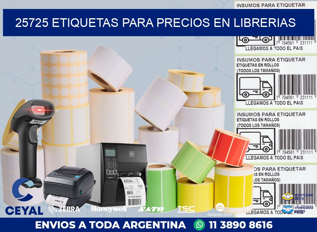 25725 ETIQUETAS PARA PRECIOS EN LIBRERIAS