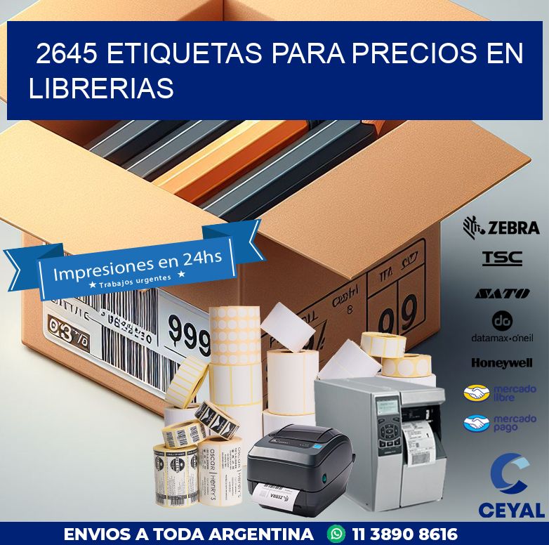 2645 ETIQUETAS PARA PRECIOS EN LIBRERIAS