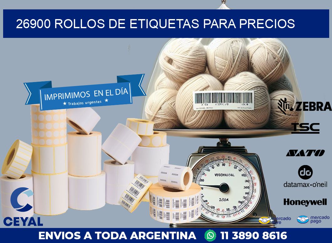 26900 ROLLOS DE ETIQUETAS PARA PRECIOS