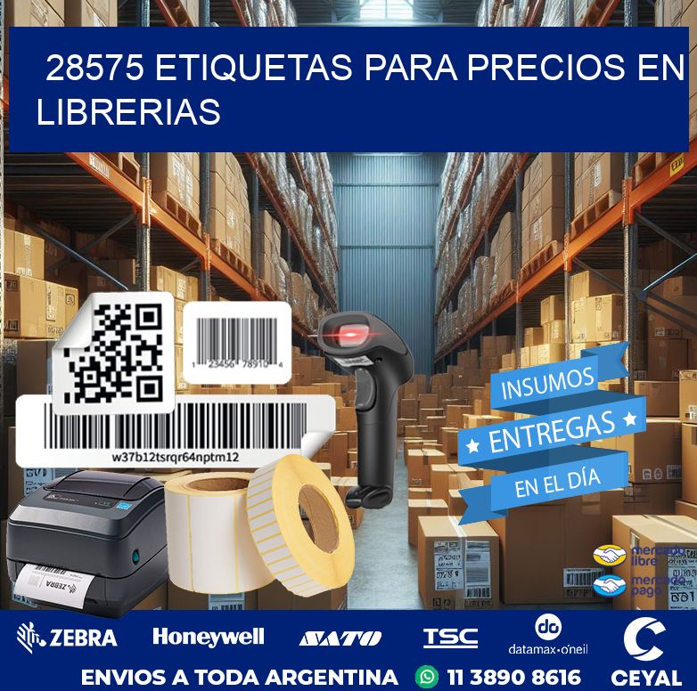 28575 ETIQUETAS PARA PRECIOS EN LIBRERIAS