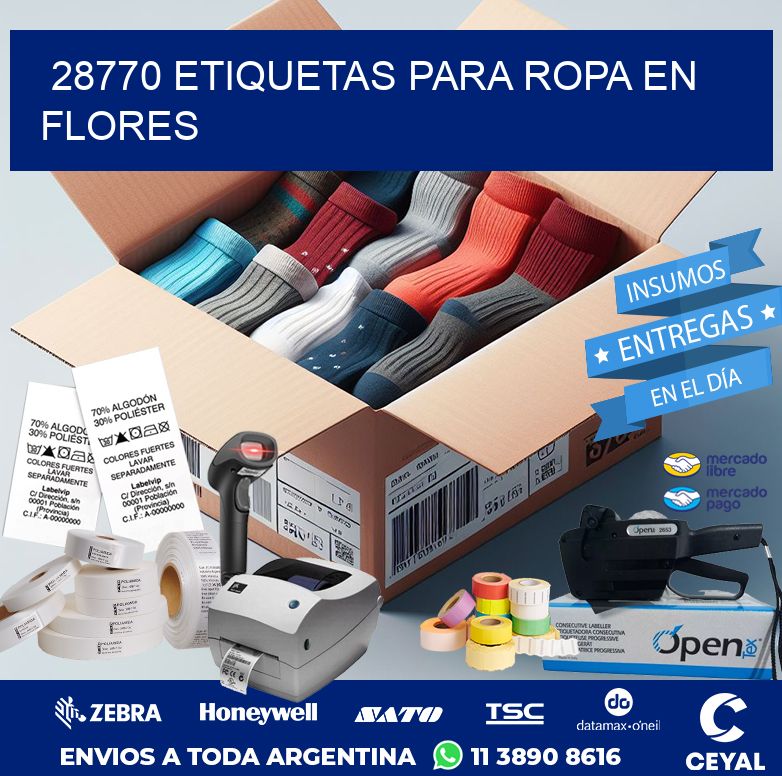 28770 ETIQUETAS PARA ROPA EN FLORES