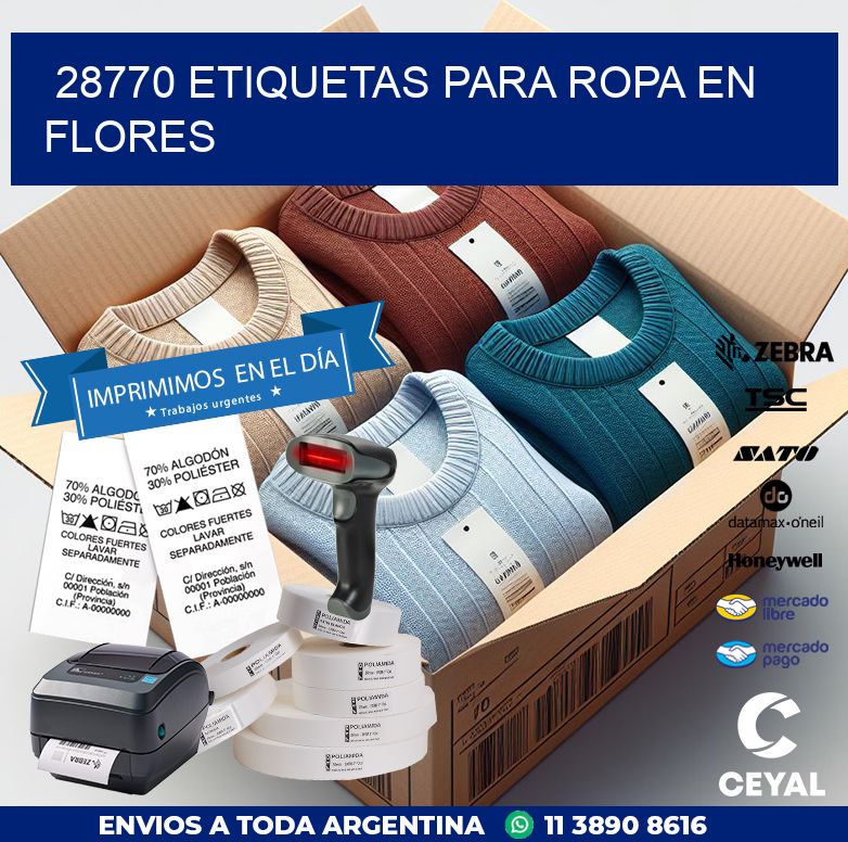 28770 ETIQUETAS PARA ROPA EN FLORES