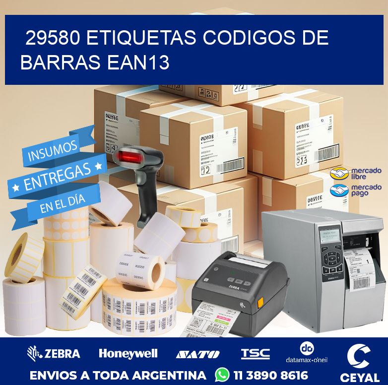 29580 ETIQUETAS CODIGOS DE BARRAS EAN13
