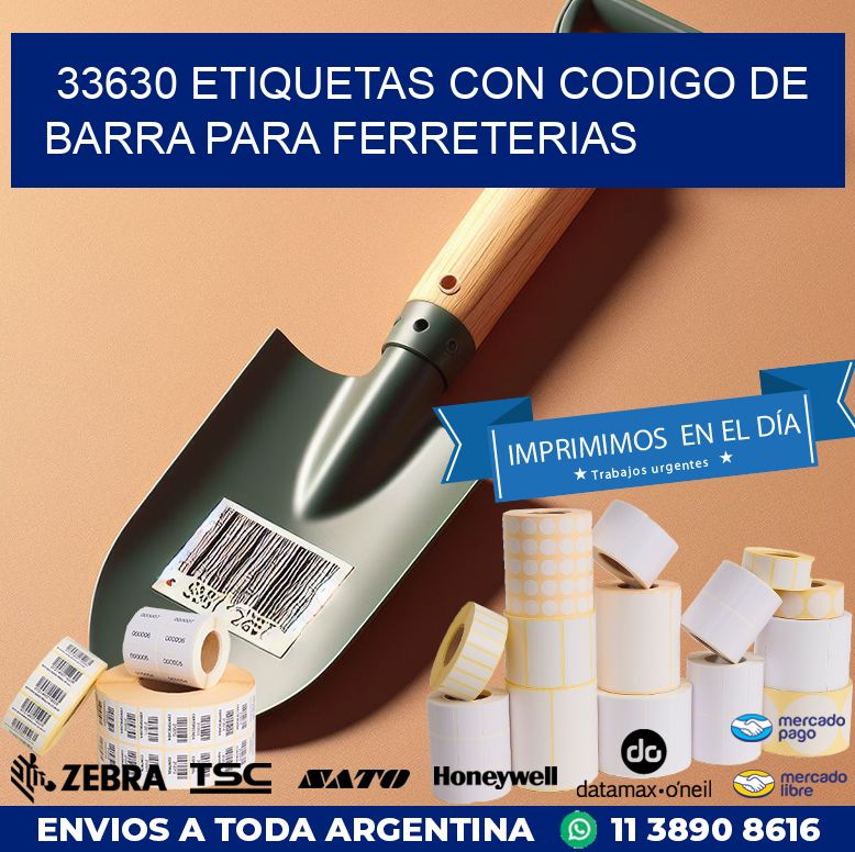 33630 ETIQUETAS CON CODIGO DE BARRA PARA FERRETERIAS