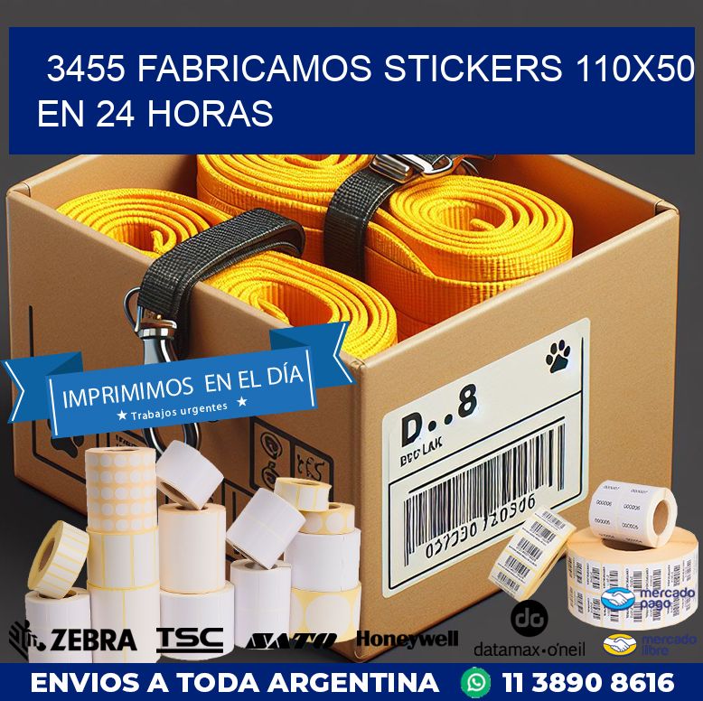 3455 FABRICAMOS STICKERS 110X50 EN 24 HORAS