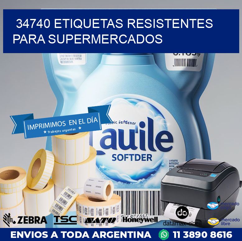 34740 ETIQUETAS RESISTENTES PARA SUPERMERCADOS