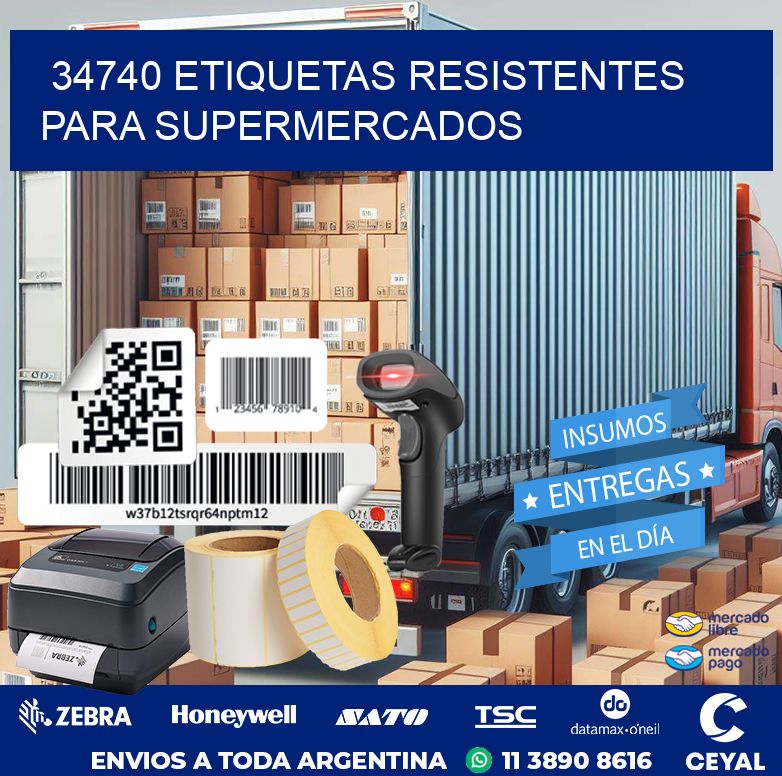34740 ETIQUETAS RESISTENTES PARA SUPERMERCADOS