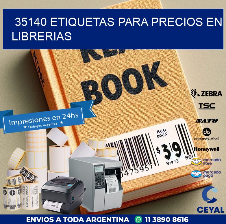 35140 ETIQUETAS PARA PRECIOS EN LIBRERIAS