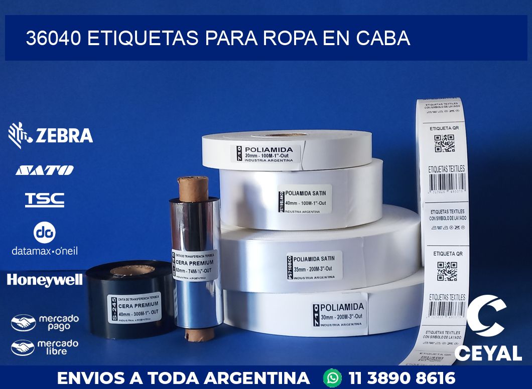 36040 ETIQUETAS PARA ROPA EN CABA