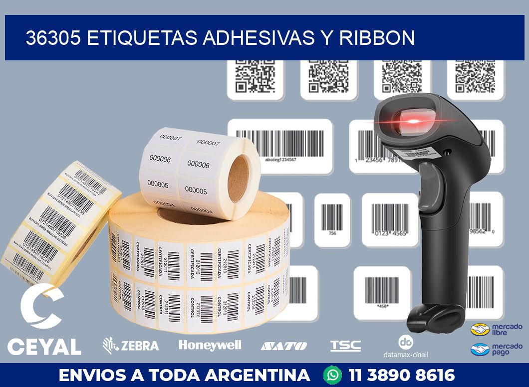 36305 ETIQUETAS ADHESIVAS Y RIBBON