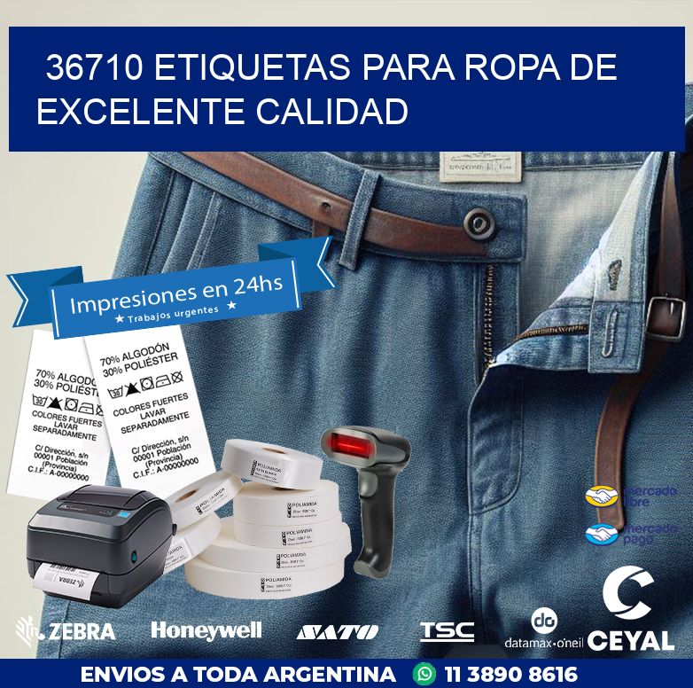36710 ETIQUETAS PARA ROPA DE EXCELENTE CALIDAD