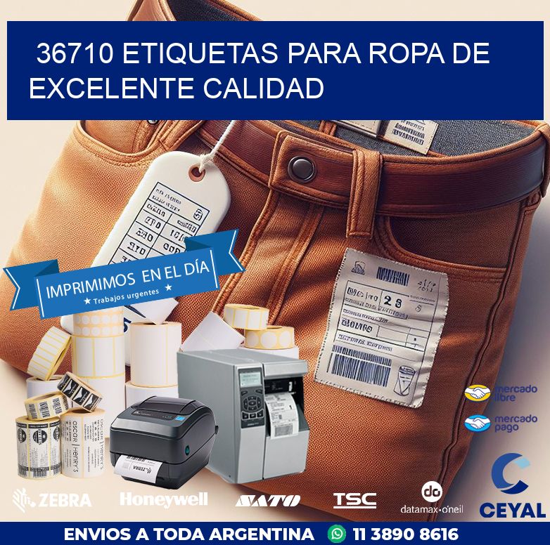 36710 ETIQUETAS PARA ROPA DE EXCELENTE CALIDAD