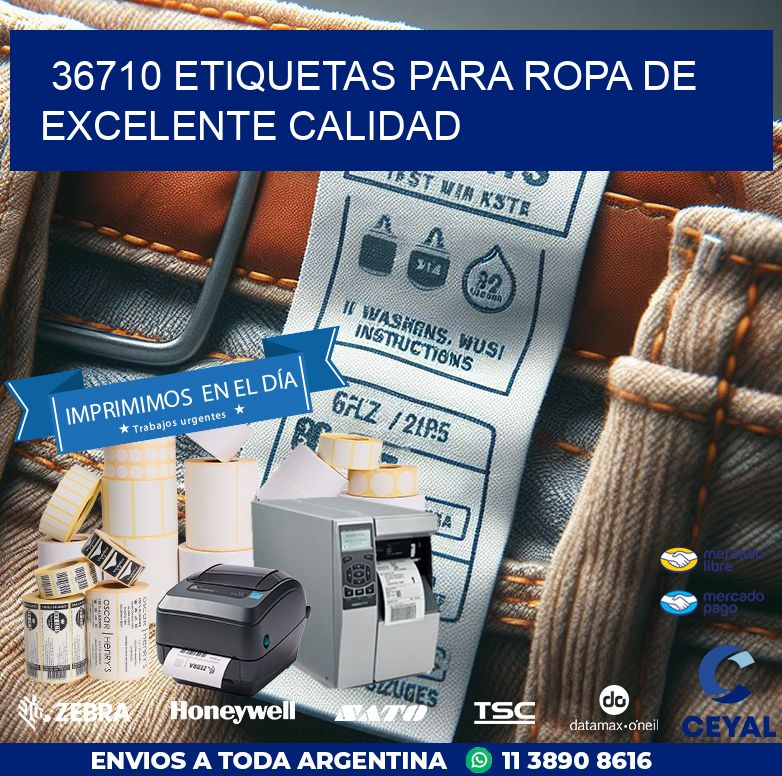 36710 ETIQUETAS PARA ROPA DE EXCELENTE CALIDAD