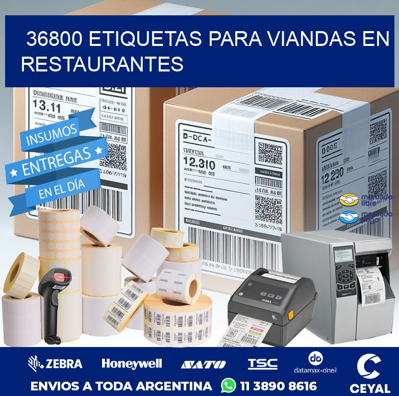 36800 ETIQUETAS PARA VIANDAS EN RESTAURANTES