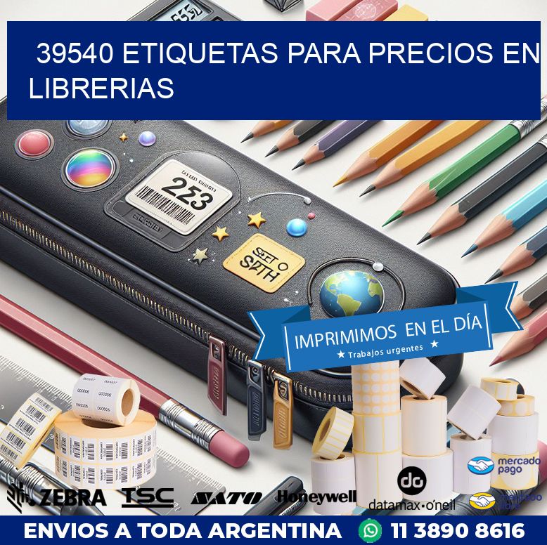 39540 ETIQUETAS PARA PRECIOS EN LIBRERIAS