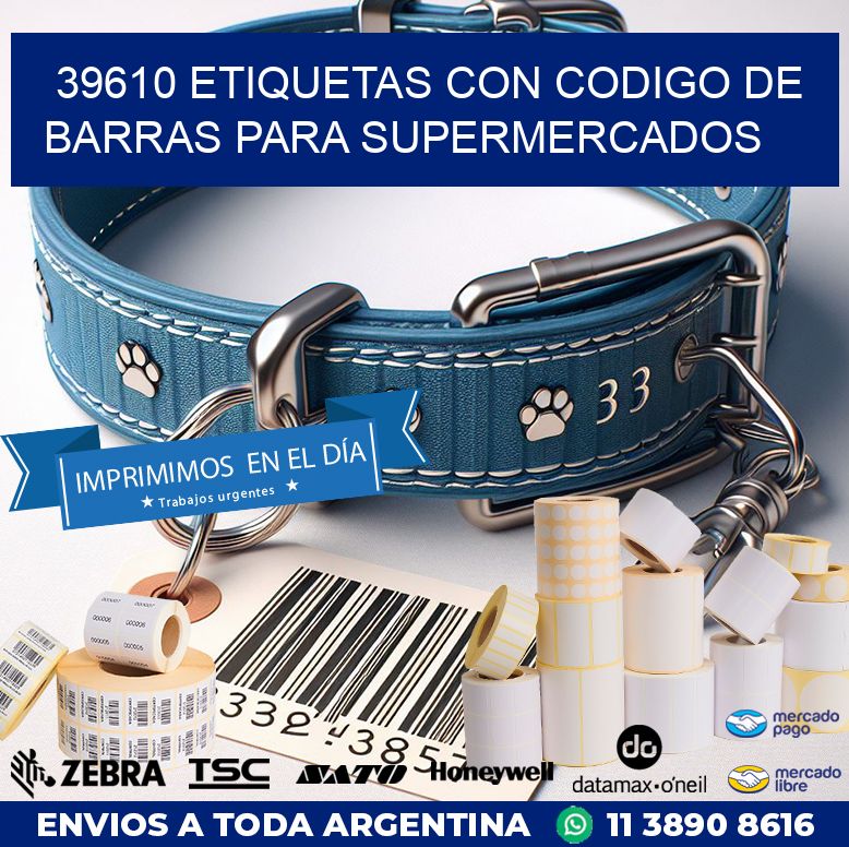 39610 ETIQUETAS CON CODIGO DE BARRAS PARA SUPERMERCADOS
