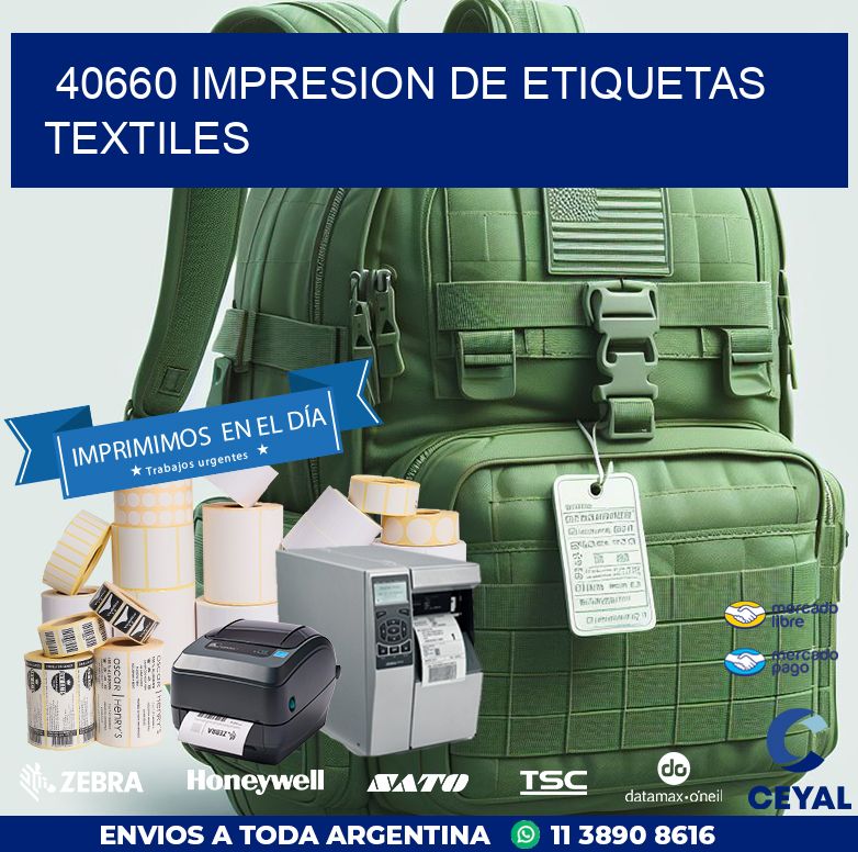 40660 IMPRESION DE ETIQUETAS TEXTILES