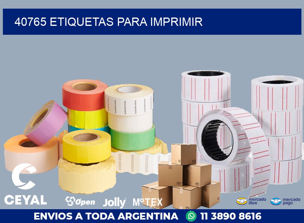 40765 ETIQUETAS PARA IMPRIMIR