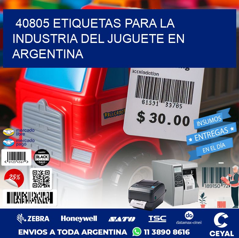 40805 ETIQUETAS PARA LA INDUSTRIA DEL JUGUETE EN ARGENTINA