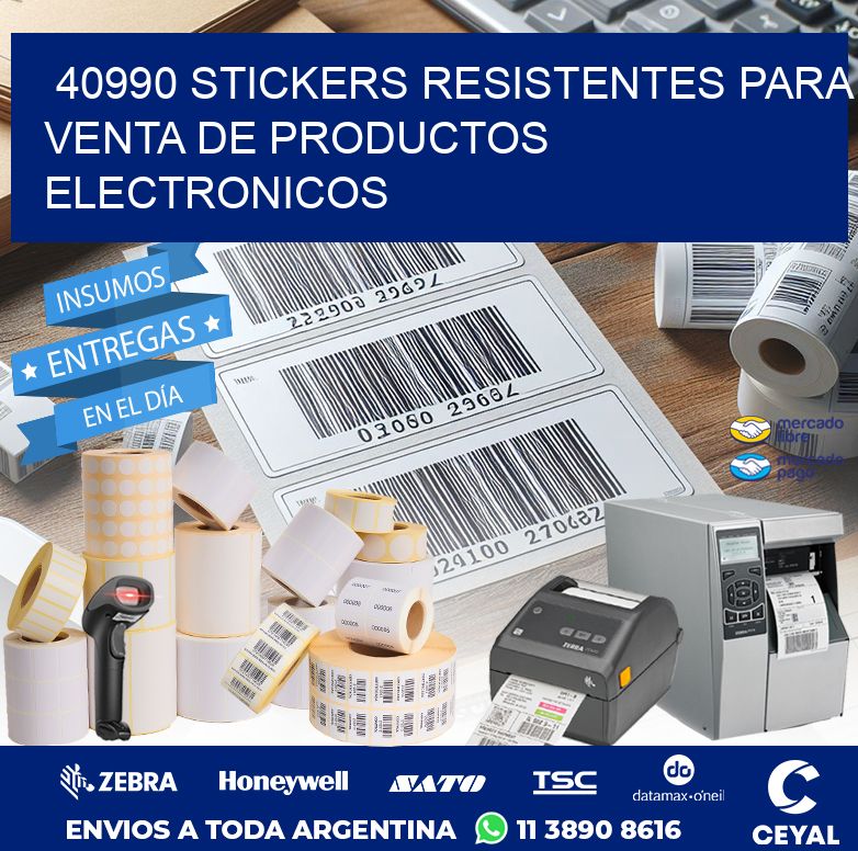 40990 STICKERS RESISTENTES PARA VENTA DE PRODUCTOS ELECTRONICOS