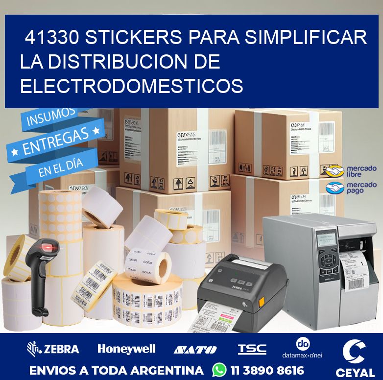 41330 STICKERS PARA SIMPLIFICAR LA DISTRIBUCION DE ELECTRODOMESTICOS