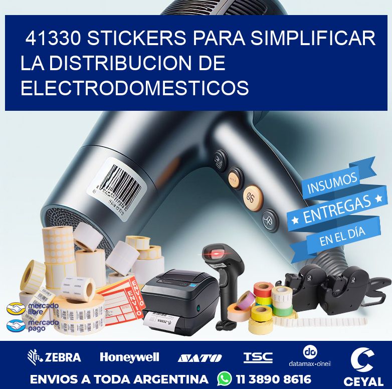 41330 STICKERS PARA SIMPLIFICAR LA DISTRIBUCION DE ELECTRODOMESTICOS