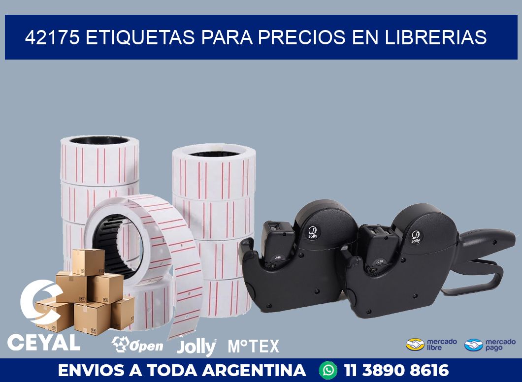 42175 ETIQUETAS PARA PRECIOS EN LIBRERIAS