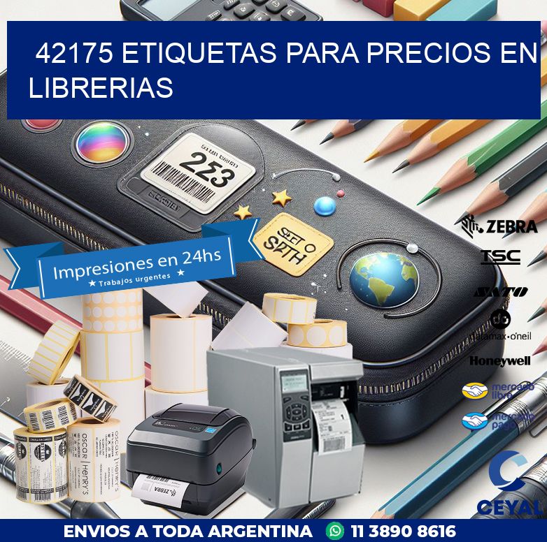 42175 ETIQUETAS PARA PRECIOS EN LIBRERIAS