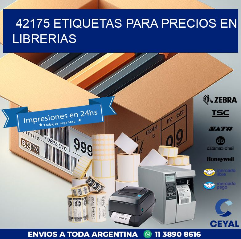42175 ETIQUETAS PARA PRECIOS EN LIBRERIAS