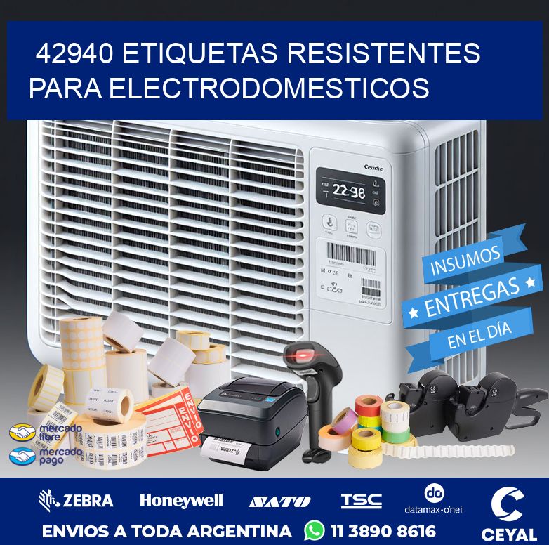 42940 ETIQUETAS RESISTENTES PARA ELECTRODOMESTICOS