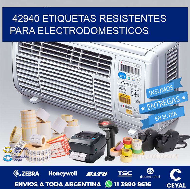 42940 ETIQUETAS RESISTENTES PARA ELECTRODOMESTICOS