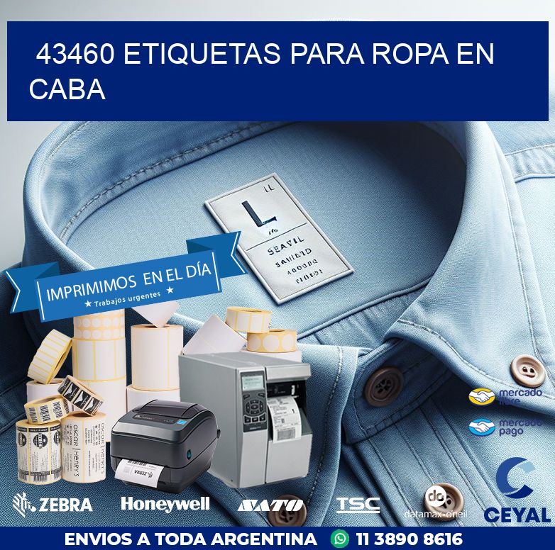 43460 ETIQUETAS PARA ROPA EN CABA