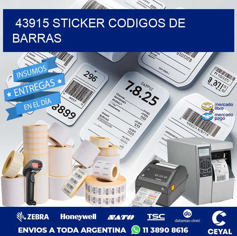 43915 STICKER CODIGOS DE BARRAS