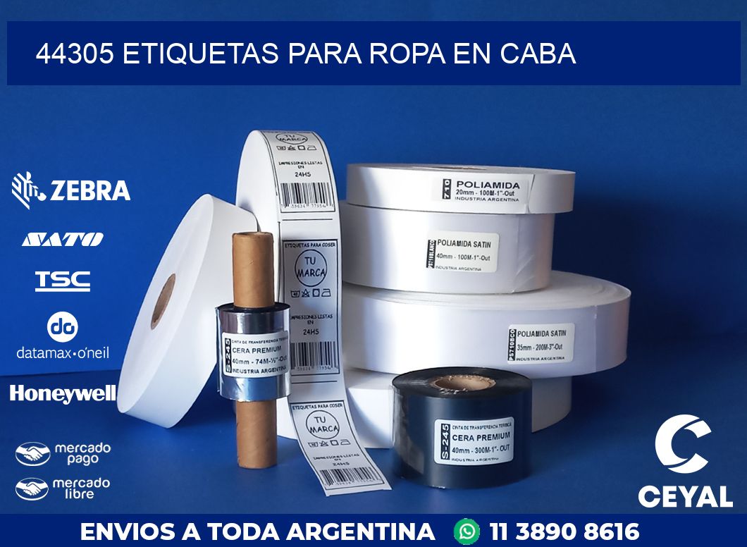 44305 ETIQUETAS PARA ROPA EN CABA