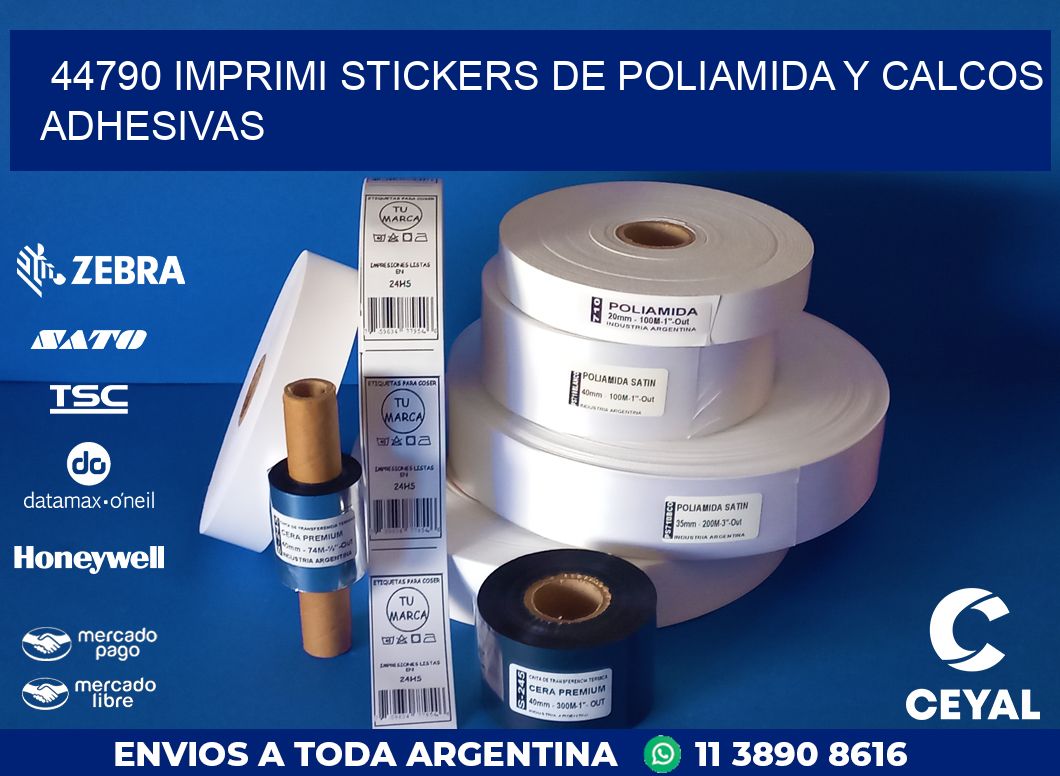 44790 IMPRIMI STICKERS DE POLIAMIDA Y CALCOS ADHESIVAS