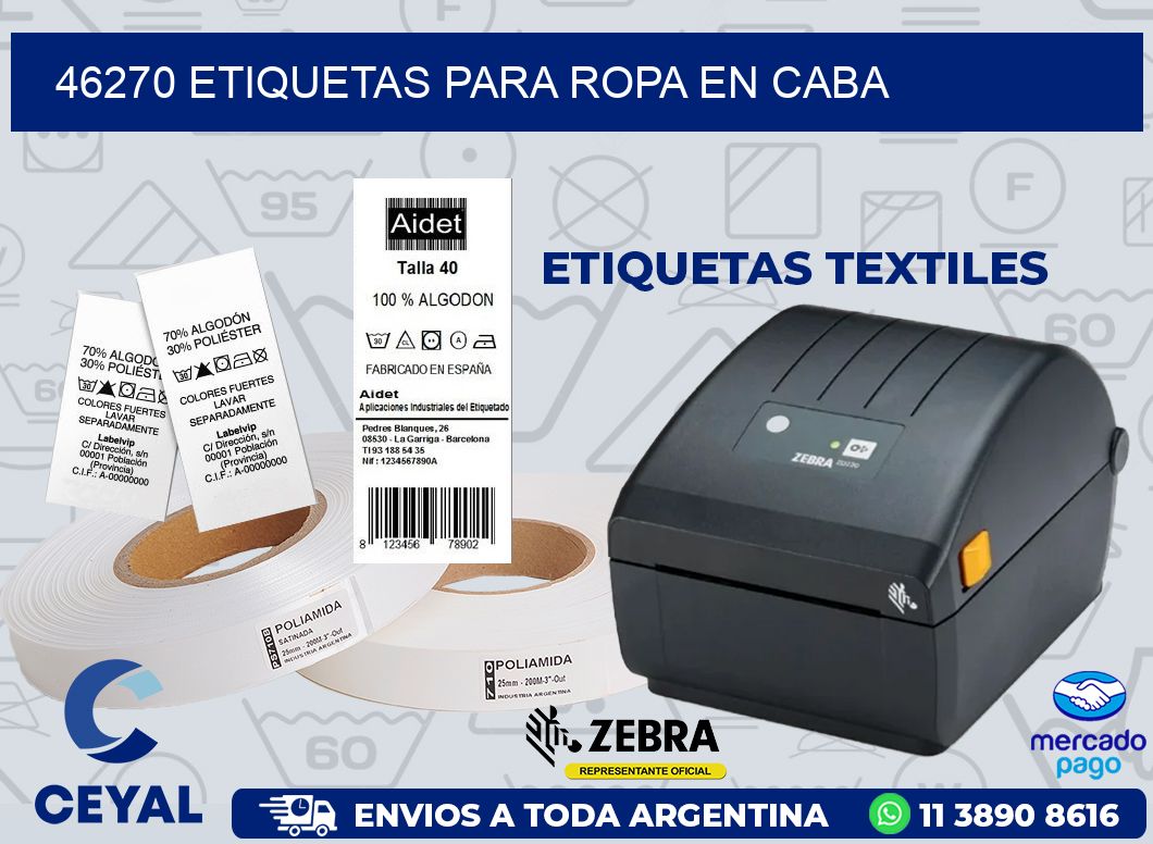 46270 ETIQUETAS PARA ROPA EN CABA