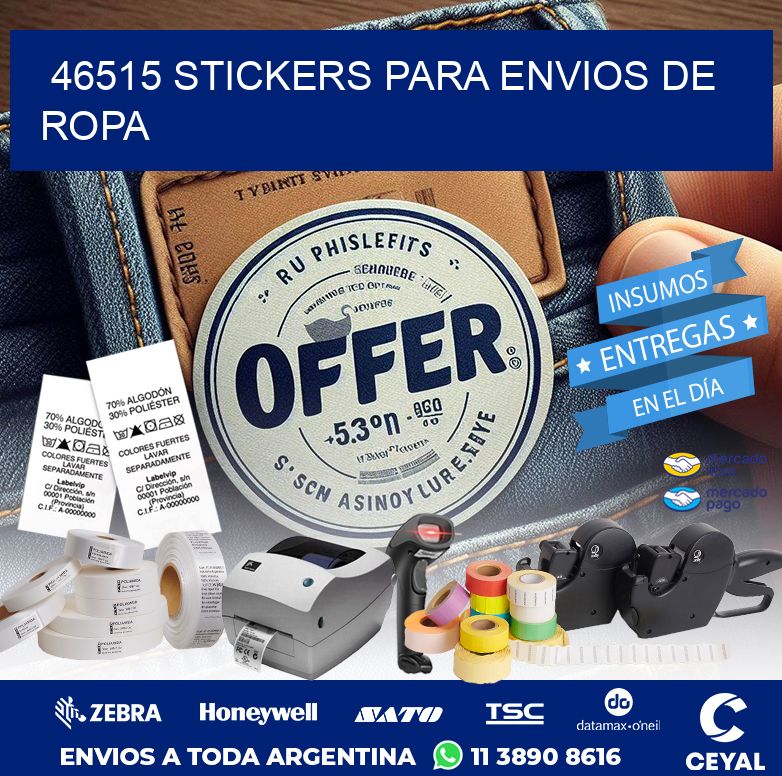 46515 STICKERS PARA ENVIOS DE ROPA