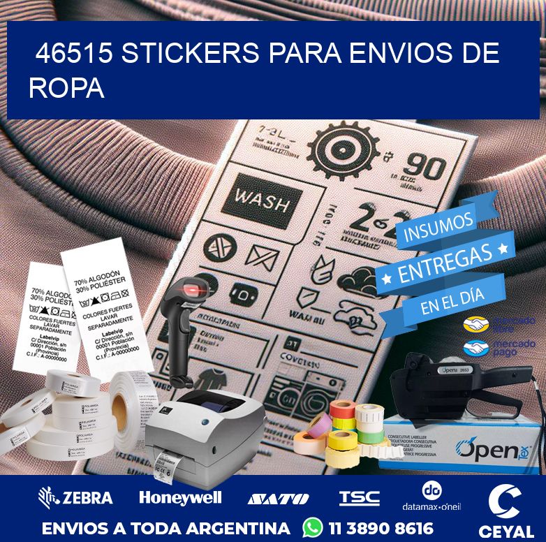 46515 STICKERS PARA ENVIOS DE ROPA